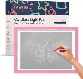 img 4 attached to Get Creative Anywhere: IVyne A4 Ultra-Thin Light Pad- Rechargeable, LED Lit And Perfect For Tracing, Drawing And Crafting - Pink