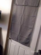 img 1 attached to Grey Thermal Insulated Door Curtains For French Doors - Set Of 2 Blackout Shades To Provide Privacy And Covering For Door Windows, 26 X 40 Inches - By HOMEIDEAS review by Bruno Gilbert