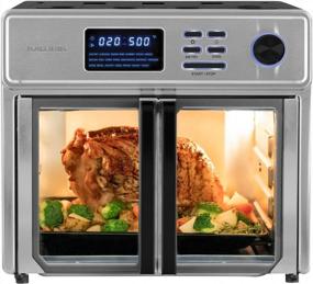 img 4 attached to Stainless Steel 10-In-1 Kalorik MAXX® Complete Digital Air Fryer Oven With 26 Quart Capacity, Up To 500°, 14 Accessories, And 60 Recipe Cookbook, 1750W Countertop Toaster Oven Air Fryer Combo