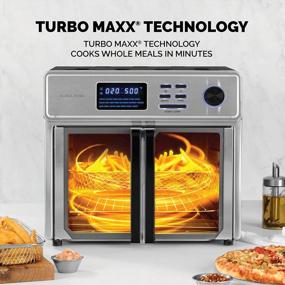 img 3 attached to Stainless Steel 10-In-1 Kalorik MAXX® Complete Digital Air Fryer Oven With 26 Quart Capacity, Up To 500°, 14 Accessories, And 60 Recipe Cookbook, 1750W Countertop Toaster Oven Air Fryer Combo