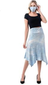 img 1 attached to Fashionazzle Womens Handkerchief Hemline MS01 Black Women's Clothing : Skirts