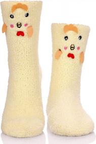 img 4 attached to Stay Warm And Cozy With Yebing Fuzzy Slipper Socks For Women