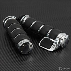 img 4 attached to 🏍️ Premium 1" Motorcycle Handlebar Grips: Non-slip Hand Grip for Cruisers, Motorbikes, Choppers - Black-A