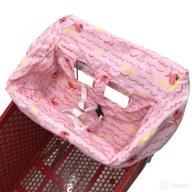 🐠 convenient and versatile pink fish portable 2-in-1 grocery cart cover and high chair seat cover for baby logo