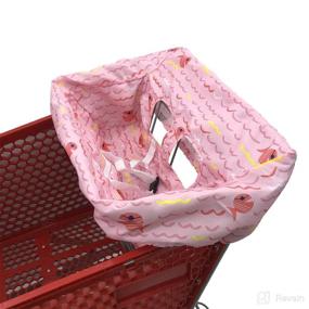 img 2 attached to 🐠 Convenient and Versatile Pink Fish Portable 2-in-1 Grocery Cart Cover and High Chair Seat Cover for Baby