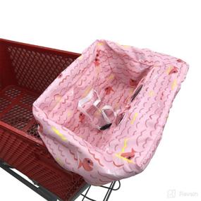 img 3 attached to 🐠 Convenient and Versatile Pink Fish Portable 2-in-1 Grocery Cart Cover and High Chair Seat Cover for Baby