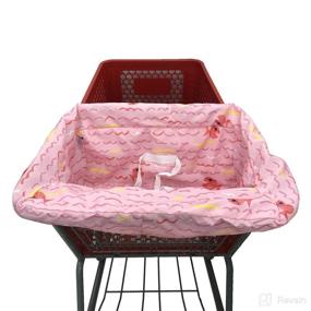 img 1 attached to 🐠 Convenient and Versatile Pink Fish Portable 2-in-1 Grocery Cart Cover and High Chair Seat Cover for Baby