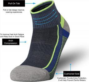 img 3 attached to Breathable Cushioned Cotton Low Cut Socks For Men - Ideal For Athletic Sports, Exercise, And Performance With Mesh Ventilation And Comfort Fit