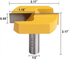 img 3 attached to Фрезерный станок по дереву Tatoko: хвостовик 1/2 дюйма, диаметр 2-1/4 дюйма, идеально подходит для очистки и фрезерования дна