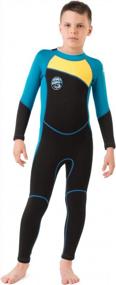 img 1 attached to Scubadonkey Toddler Boys' Wetsuit In 2.5Mm Neoprene - UPF 50+ And CPSC Compliant
