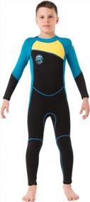 img 3 attached to Scubadonkey Toddler Boys' Wetsuit In 2.5Mm Neoprene - UPF 50+ And CPSC Compliant