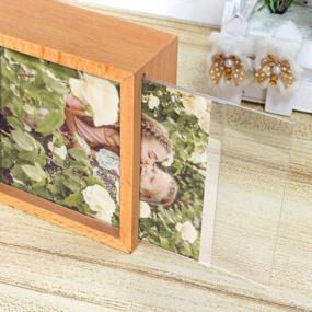 img 2 attached to Personalized Wooden Guest Book With Heart - Ideal For Celebration Of Life, Memorial And Special Occasions - Comes With Gift Box - 16X11X4.5Cm - By Culivis