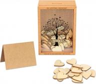 персонализированная деревянная гостевая книга с сердцем - идеально подходит для празднования жизни, памяти и особых случаев - поставляется с подарочной коробкой - 16x11x4,5 см - от culivis логотип