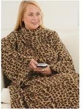 img 1 attached to Lavish Leopard Snuggie Blanket