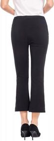 img 3 attached to Work In Style: AUQCO Women'S Cropped Kick Flare Business Pants In Elegant Black