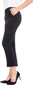 img 2 attached to Work In Style: AUQCO Women'S Cropped Kick Flare Business Pants In Elegant Black