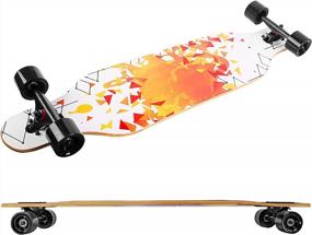 img 3 attached to 41-Inch Canadian Maple Drop-Through Longboard Skateboard For Youth Beginners.