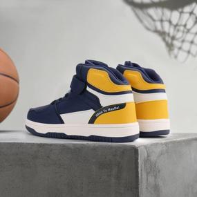 img 1 attached to Score Big With Brooman Kids High Top Basketball Shoes - Perfect For Girls And Boys!