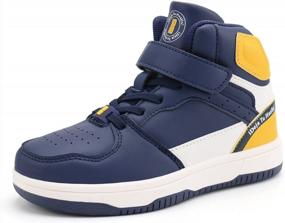 img 4 attached to Score Big With Brooman Kids High Top Basketball Shoes - Perfect For Girls And Boys!