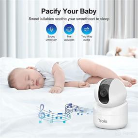img 1 attached to 👶 720p HD Video Baby Monitor with Audio, 5.5" Teble Screen, 5000mAh Battery, 17-Hour Audio Monitoring, Remote Pan Tilt, 4X Zoom, Night Vision, VOX, Temperature Monitoring, 2-Way Talk, 1000ft Range, Lullabies