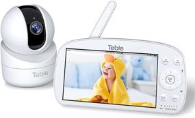 img 4 attached to 👶 720p HD Video Baby Monitor with Audio, 5.5" Teble Screen, 5000mAh Battery, 17-Hour Audio Monitoring, Remote Pan Tilt, 4X Zoom, Night Vision, VOX, Temperature Monitoring, 2-Way Talk, 1000ft Range, Lullabies