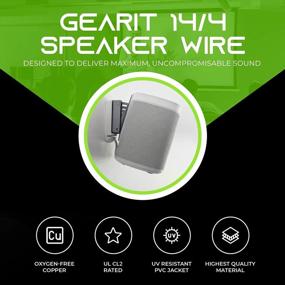 img 1 attached to High-Quality GearIT 12/4 Speaker Wire - 250Ft, 12AWG Gauge, CL2 Rated, 4 Conductors, Oxygen-Free Copper - Ideal For In-Wall Audio Systems - White Color