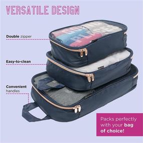 img 3 attached to Miamica Womens Packing Travel 3 Piece Travel Accessories : Packing Organizers