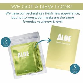 img 3 attached to LAPCOS Aloe Sheet Mask 5-Pack: Korean Beauty Favorite 🌿 for Calming & Moisturizing Skin with Cucumber and Aloe Gel