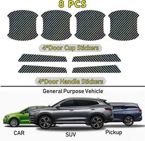 img 1 attached to Car Door Handle Scratch-Resistant Carbon Fiber Protective Film Compatible With Mercedes Benz Anti-Scratch Sticker Door Side Paint Protection Door Handle Protection Film Car Accessories(8Pcs)