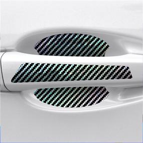 img 4 attached to Car Door Handle Scratch-Resistant Carbon Fiber Protective Film Compatible With Mercedes Benz Anti-Scratch Sticker Door Side Paint Protection Door Handle Protection Film Car Accessories(8Pcs)