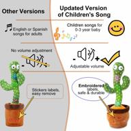 miaodam singing talking cactus toy: 10 nursery rhymes, embroidery button recording & more! logo