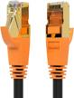 high-speed gaming and networking with weatherproof shielded cat8 ethernet cable - 15ft gold plated rj45 connectors, 40gbps 2000mhz f/ftp lan cables for xbox, pc, modem, and router logo