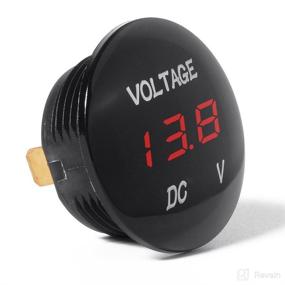 img 4 attached to 💦 Waterproof Voltmeter: Mini Digital Display Voltage Meter - 12V-24V Red LED Tester for Car Motorcycle Auto Truck Campervan