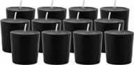 набор из 12 черных свечей votive без запаха со временем горения 15 часов - сделано в сша компанией candlenscent логотип