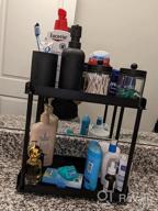 img 1 attached to Maximize Your Space: ORZ 2 Tier Metal Organizer For Bathroom And Kitchen Counters In Sleek Black review by Edward Taylor