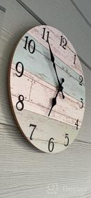 img 7 attached to 10 Inch Jomparis Silent Non-Ticking Wooden Wall Clock - Vintage Rustic Country Tuscan Style Home Decor