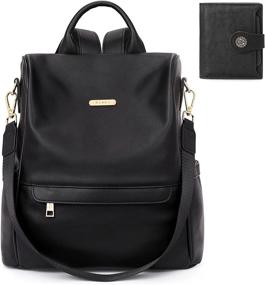 img 4 attached to CLUCI Women'S Wallets And Backpack Purse Bundle Set