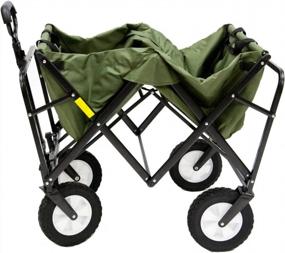 img 2 attached to Green Folding Steel Garden Utility Wagon Cart With Frame (For Parts) By Mac Sports