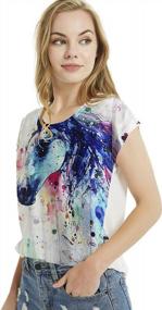 img 1 attached to Mysterious Horse Print Tee: Futurino Women'S Dream Casual Fashion