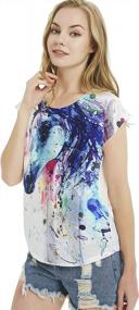 img 2 attached to Mysterious Horse Print Tee: Futurino Women'S Dream Casual Fashion