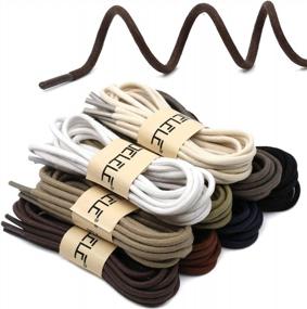 img 1 attached to Upgrade Your Dress Shoes With DELELE'S Round Waxed Shoelaces - 2 Pairs Of 1/8" Thick Boot Laces