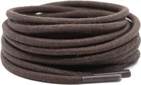 img 2 attached to Upgrade Your Dress Shoes With DELELE'S Round Waxed Shoelaces - 2 Pairs Of 1/8" Thick Boot Laces
