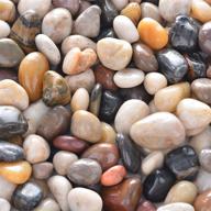 🪨 versatile 2.7lb river rock stones pebbles: natural decorative polished mixed gravel for plant aquariums, landscaping, ponds, terrariums, vase fillers & diy home decor logo