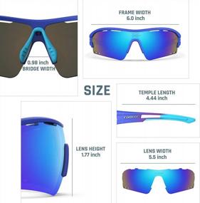 img 1 attached to Солнцезащитные очки TOREGE для мужчин и женщин, поляризованные спортивные солнцезащитные очки с 3 сменными линзамиTR30