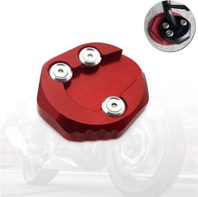 img 4 attached to Удлинительная подставка для мотоцикла, боковая подставка, пластина-увеличитель для Honda CBR150R CMX 500 300 Rebel 500 2017-2020 2021 (красный)