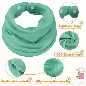img 2 attached to Bandana Adjustable Absorbent Teething Drooling Feeding