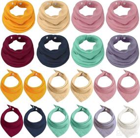 img 4 attached to Bandana Adjustable Absorbent Teething Drooling Feeding
