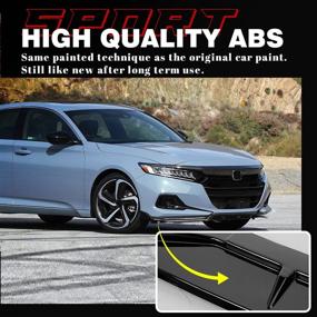 img 1 attached to 🚘 Glossy Black Archaic Front Bumper Lip Spoiler for Honda Accord Sedan 2021-2022