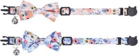 img 1 attached to Lamphyface Collar Breakaway Adjustable Safety Cats : Collars, Harnesses & Leashes