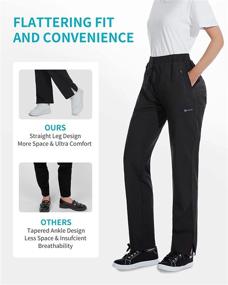 img 2 attached to CAMBIVO Scrub Pants For Women, Straight Leg Pants With Elastic Waistband And Drawstring, Mid-Rise Uniform